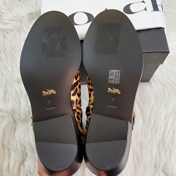 Coach Sz 7 Allen Leopard Calf Hair Booties - Picture 6 of 13